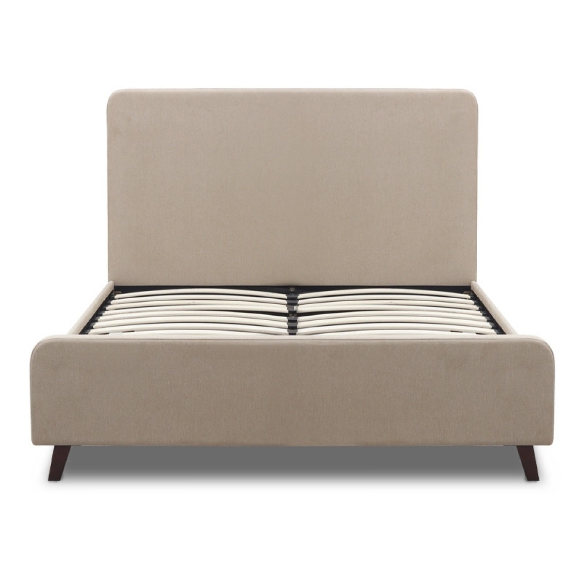 Κρεβάτι Ovelia Megapap υφασμάτινο χρώμα μπεζ 120x200εκ.