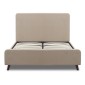 Κρεβάτι Ovelia Megapap υφασμάτινο χρώμα μπεζ 120x200εκ.