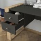 Γραφείο εργασίας Fernando Megapap χρώμα ανθρακί - sapphire oak 158,4x60x72,2εκ.