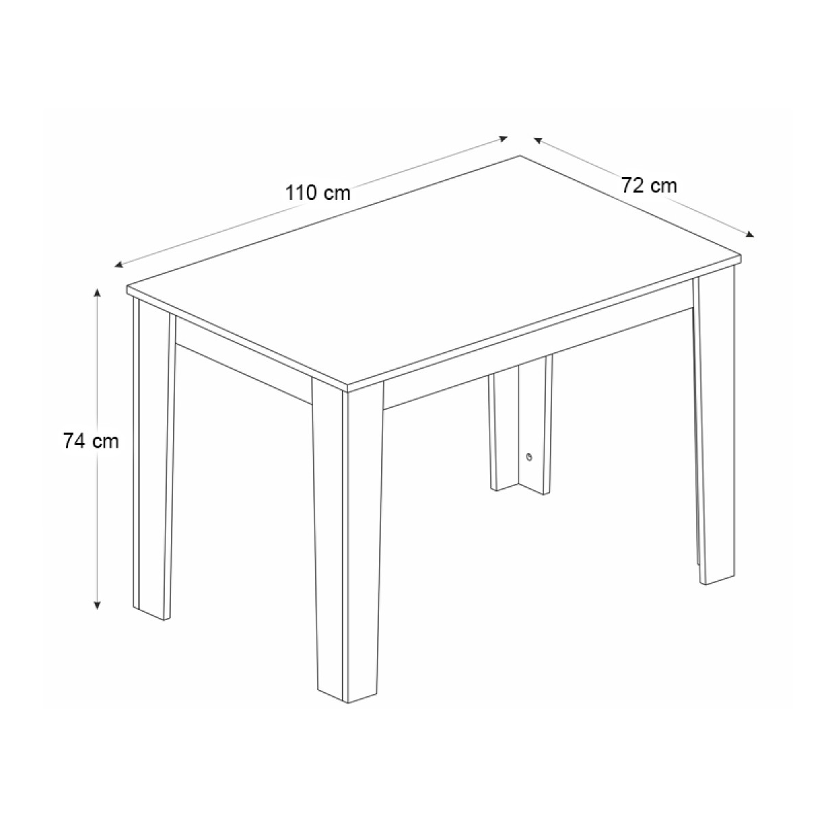Τραπέζι Darlen Megapap χρώμα καρυδί - μαύρο εφέ μαρμάρου 110x72x74εκ. Τραπέζι Darlen Megapap χρώμα καρυδί - μαύρο εφέ μαρμάρου 110x72x74εκ.