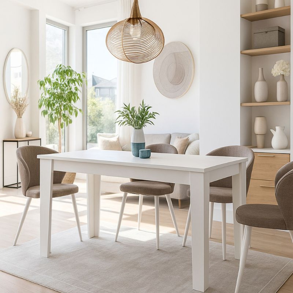 Τραπέζι Darlen Megapap χρώμα λευκό 125x72x74εκ. Τραπέζι Darlen Megapap χρώμα λευκό 125x72x74εκ.