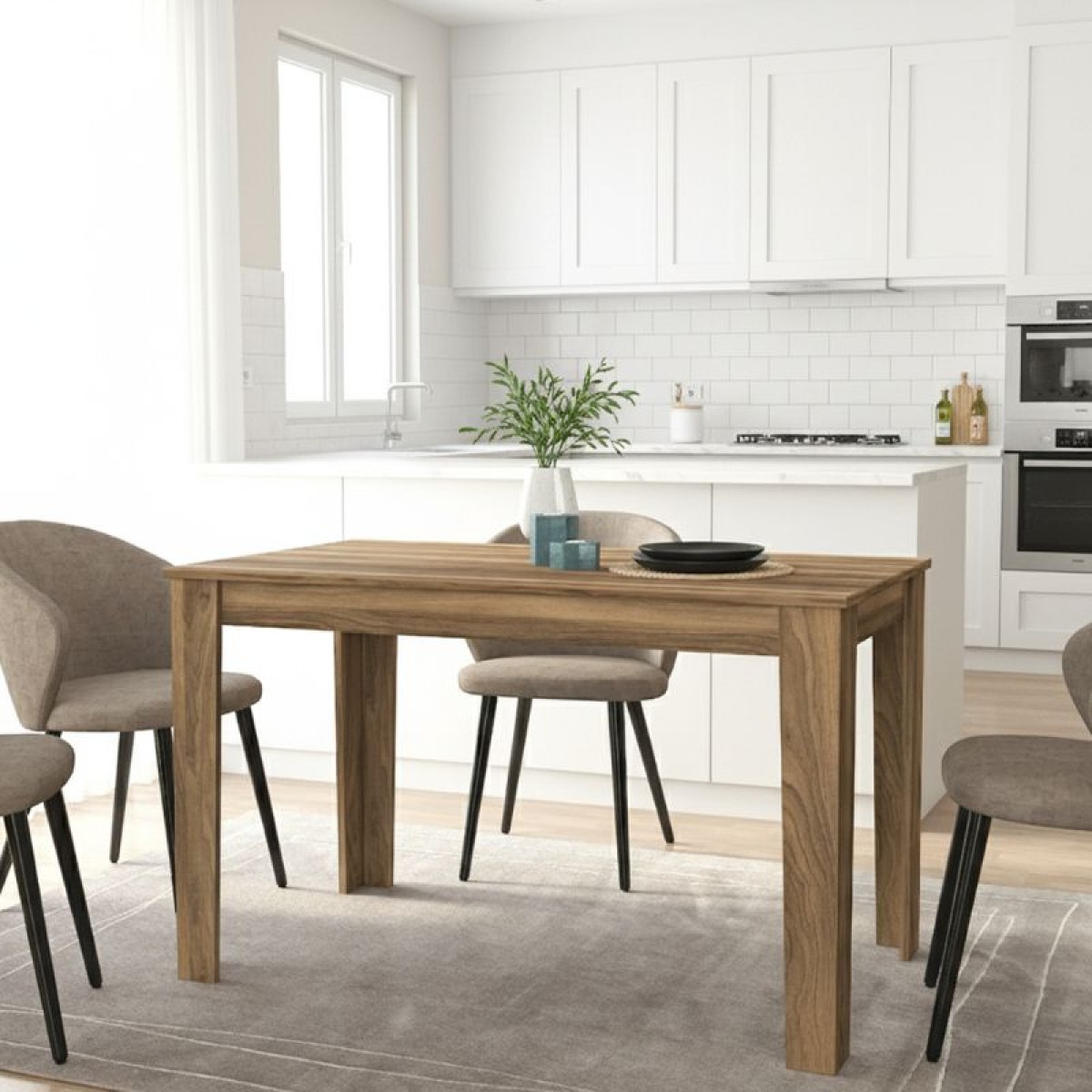 Τραπέζι Darlen Megapap χρώμα καρυδί 125x72x74εκ. Τραπέζι Darlen Megapap χρώμα καρυδί 125x72x74εκ.