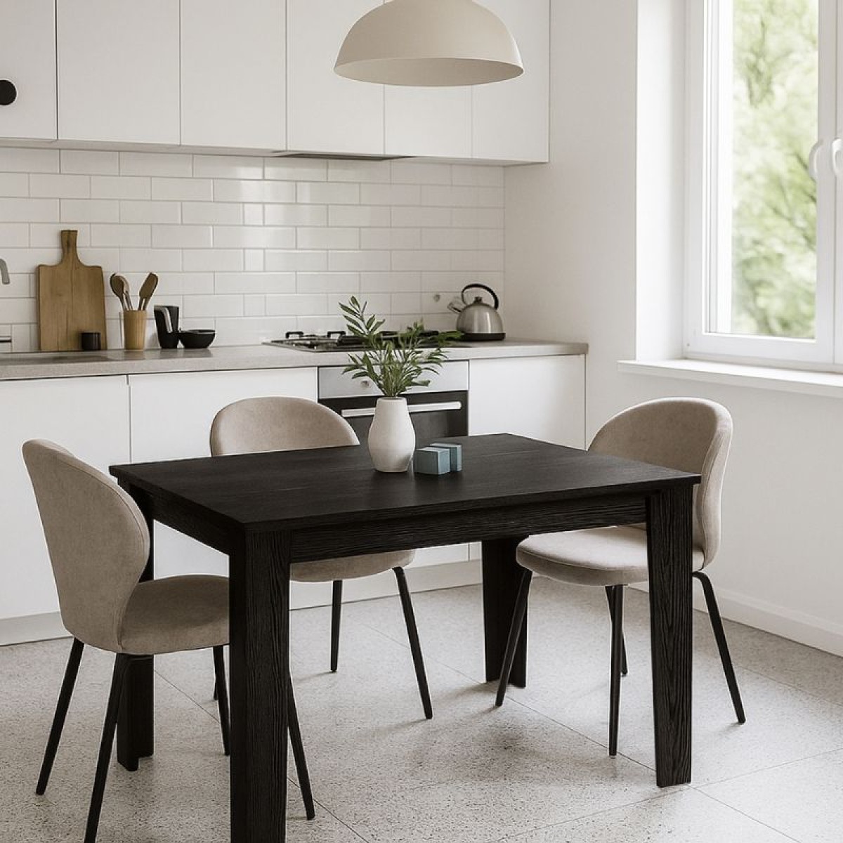 Τραπέζι Darlen Megapap χρώμα sencron black 125x72x74εκ. Τραπέζι Darlen Megapap χρώμα sencron black 125x72x74εκ.