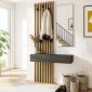 Έπιπλο εισόδου Elois Megapap χρώμα ανθρακί - sepet oak 96,6x26,8x195,5εκ.
