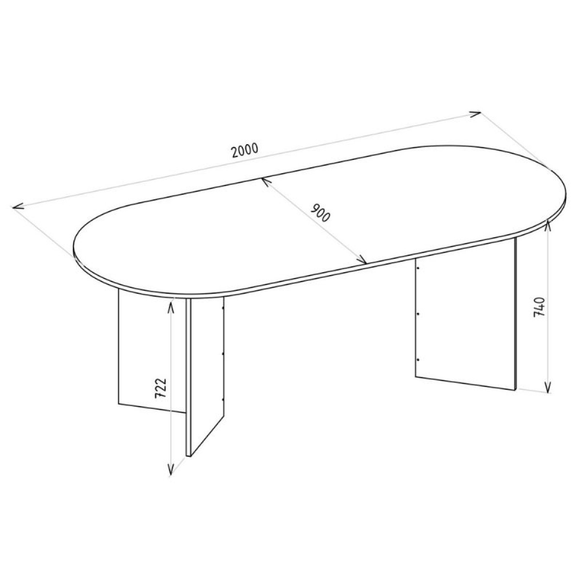 Τραπέζι Cortado Megapap χρώμα λευκό εφέ μαρμάρου 200x90x74εκ.