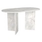 Τραπέζι Cortado Megapap χρώμα λευκό εφέ μαρμάρου 138x80x75εκ.