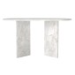 Τραπέζι Cortado Megapap χρώμα λευκό εφέ μαρμάρου 138x80x75εκ.