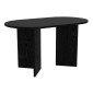 Τραπέζι Cortado Megapap χρώμα sencron black 138x80x75εκ.