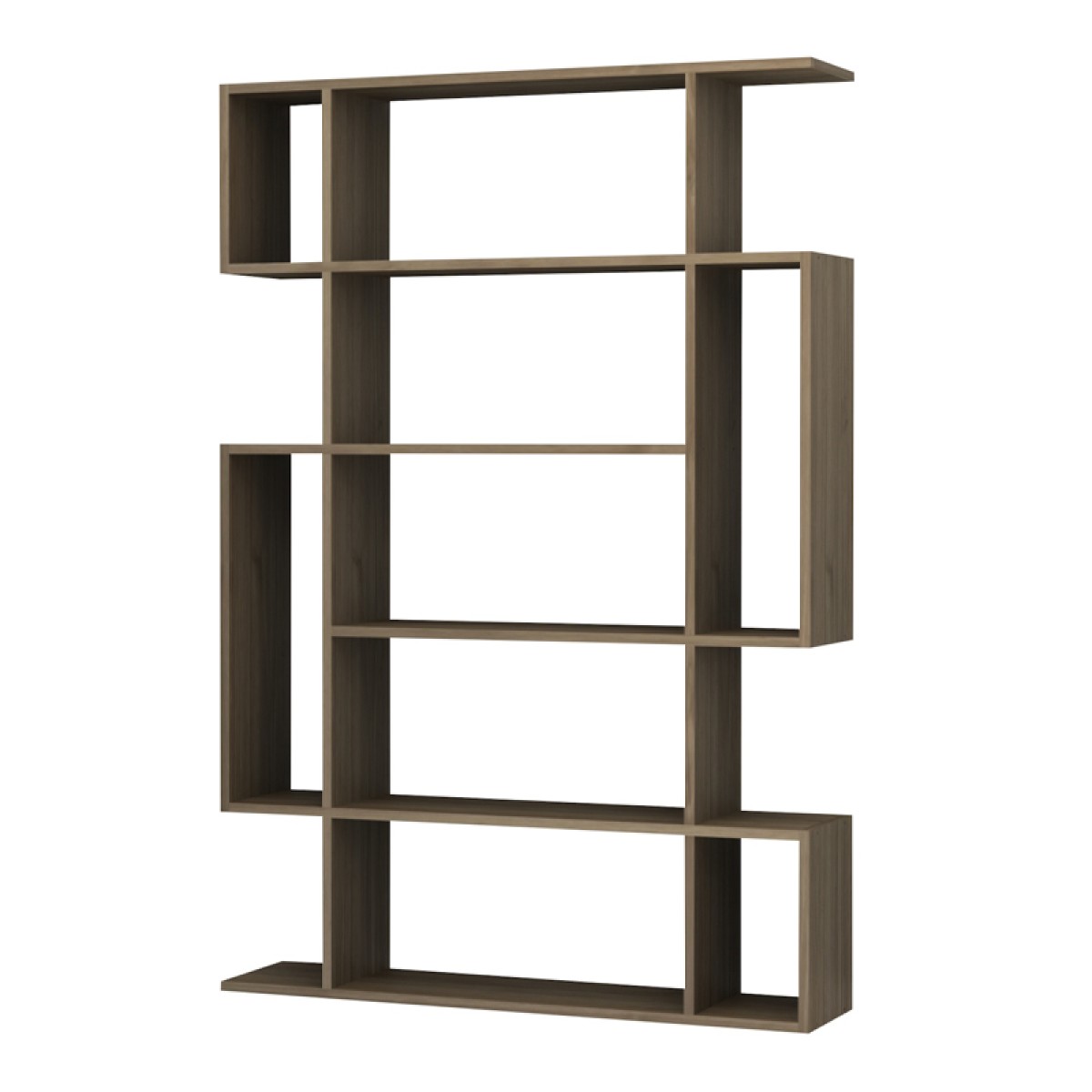 Βιβλιοθήκη Clint Megapap χρώμα καρυδί 108,5x25,5x161εκ.