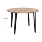 Τραπέζι Zeno Megapap χρώμα ακακίας Ø110x73,5εκ.