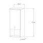 Ντουλάπι μπάνιου επιτοίχιο Mis Megapap χρώμα sapphire oak 30x21,8x71εκ.