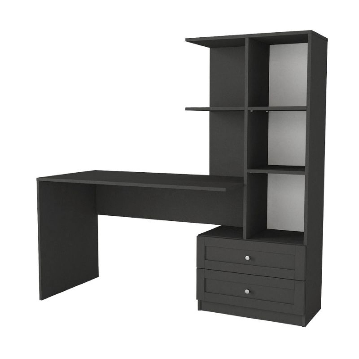 Γραφείο εργασίας Mantra Megapap χρώμα ανθρακί 150x60x152εκ.