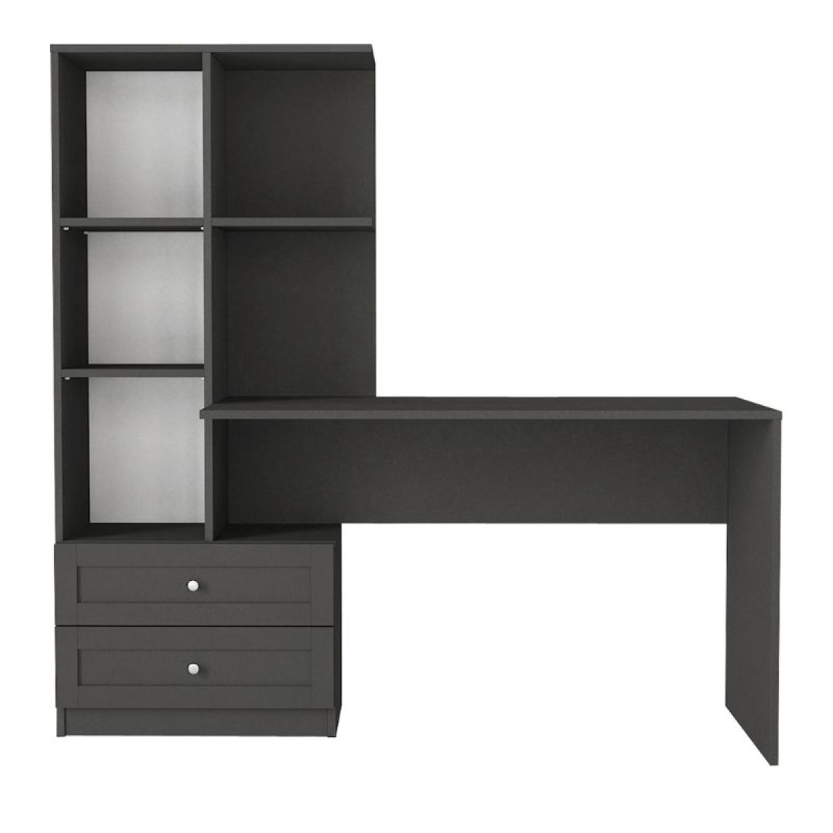 Γραφείο εργασίας Mantra Megapap χρώμα ανθρακί 150x60x152εκ.