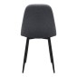 Καρέκλα τραπεζαρίας Iris Megapap γκρι ύφασμα - μεταλλικό μαύρο πόδι 43x50x85εκ.