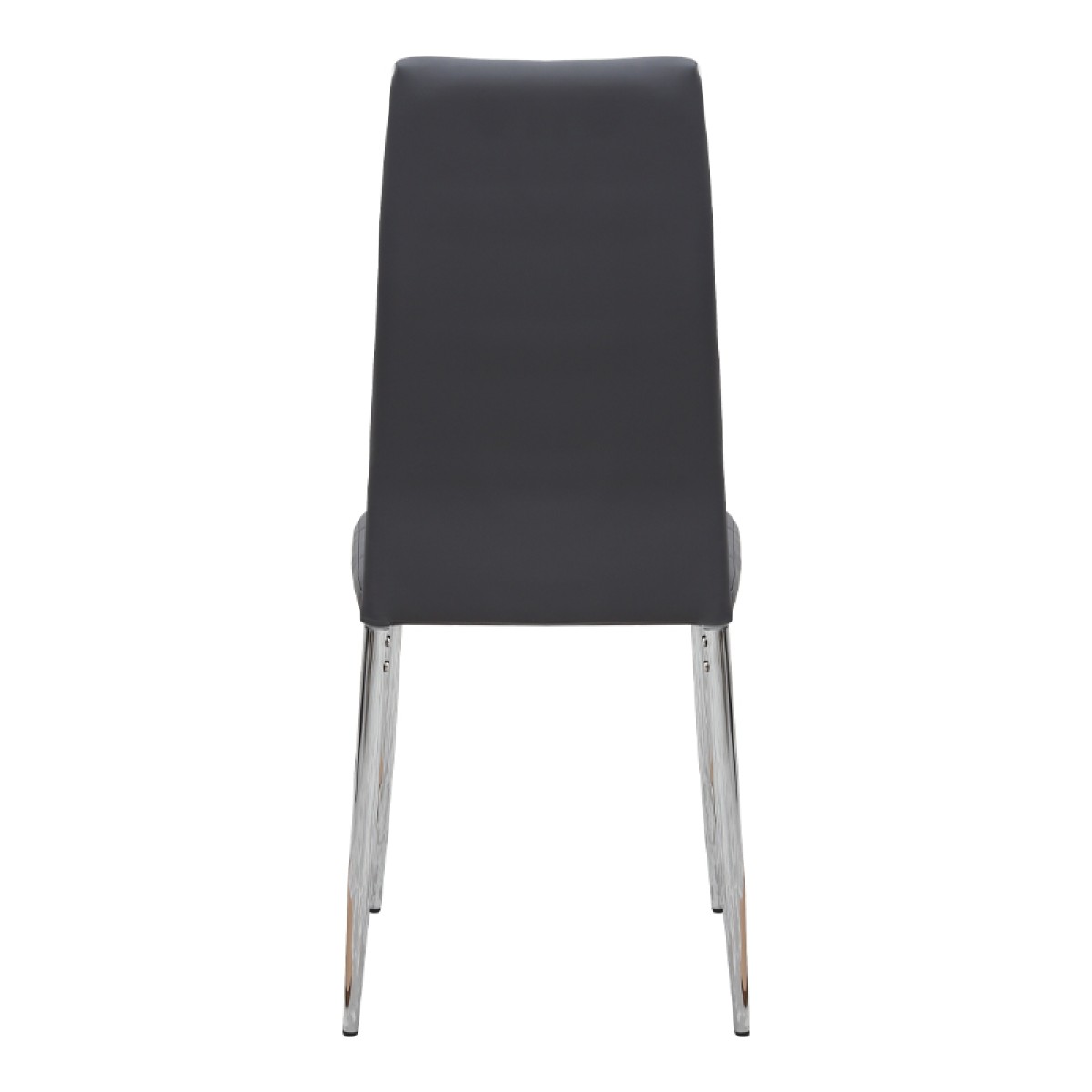 Καρέκλα τραπεζαρίας Rosa Megapap γκρι PU - μεταλλικό πόδι χρωμίου 41x48x98εκ.