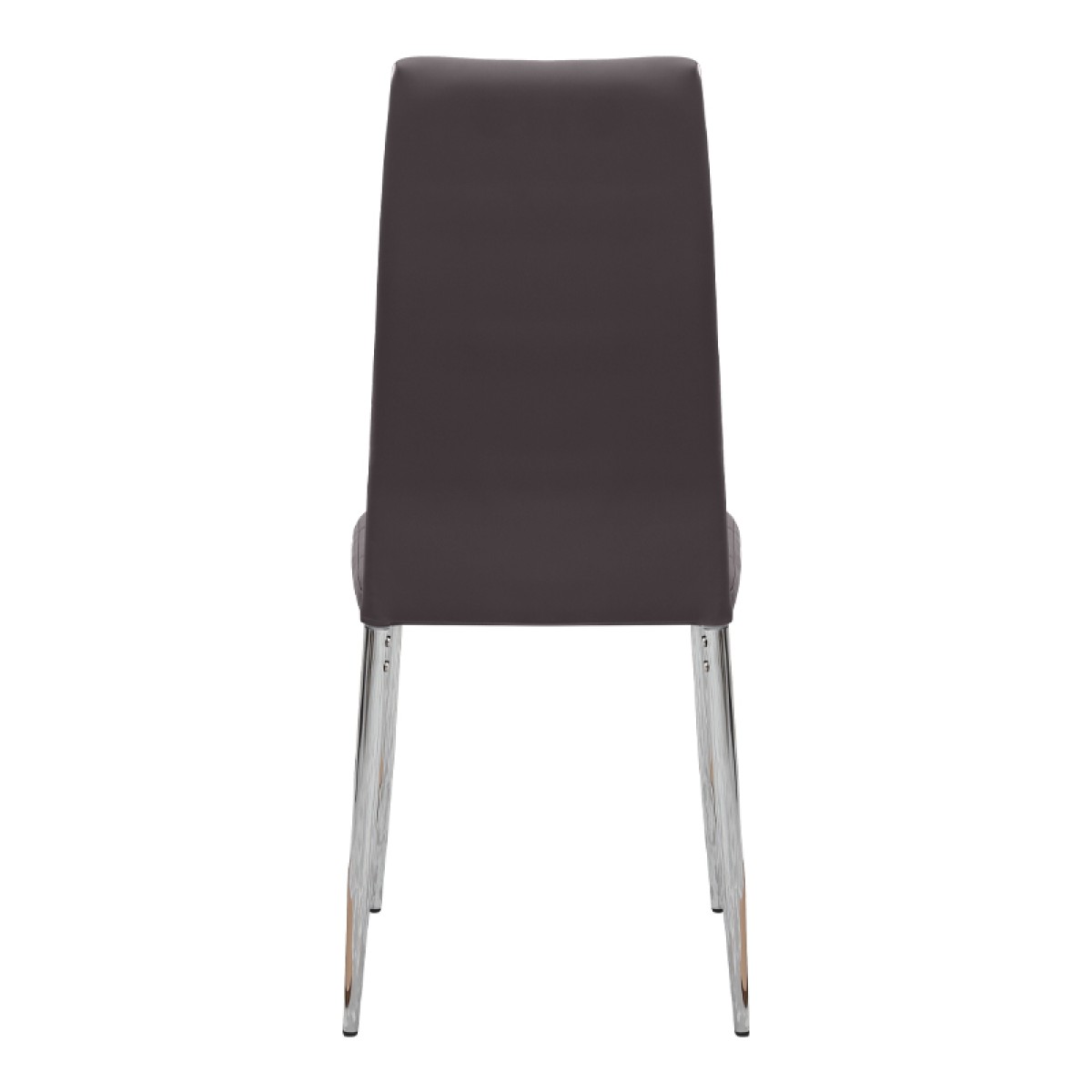 Καρέκλα τραπεζαρίας Rosa Megapap καφέ PU - μεταλλικό πόδι χρωμίου 41x48x98εκ.