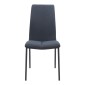 Καρέκλα τραπεζαρίας Fina Megapap ανθρακί ύφασμα - μεταλλικό μαύρο πόδι 43x58x95εκ.
