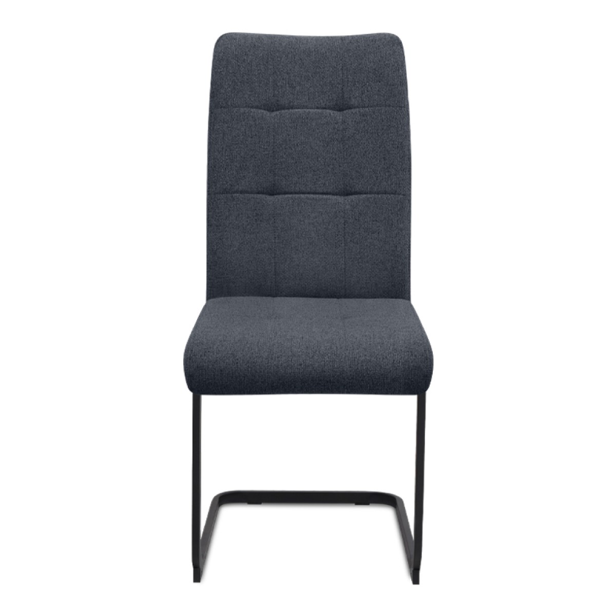 Καρέκλα τραπεζαρίας Laura Megapap ανθρακί ύφασμα - μεταλλική μαύρη βάση 42x58x98εκ.
