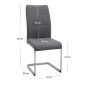 Καρέκλα τραπεζαρίας Laura Megapap γκρι ύφασμα - μεταλλική βάση χρωμίου 42x58x98εκ.