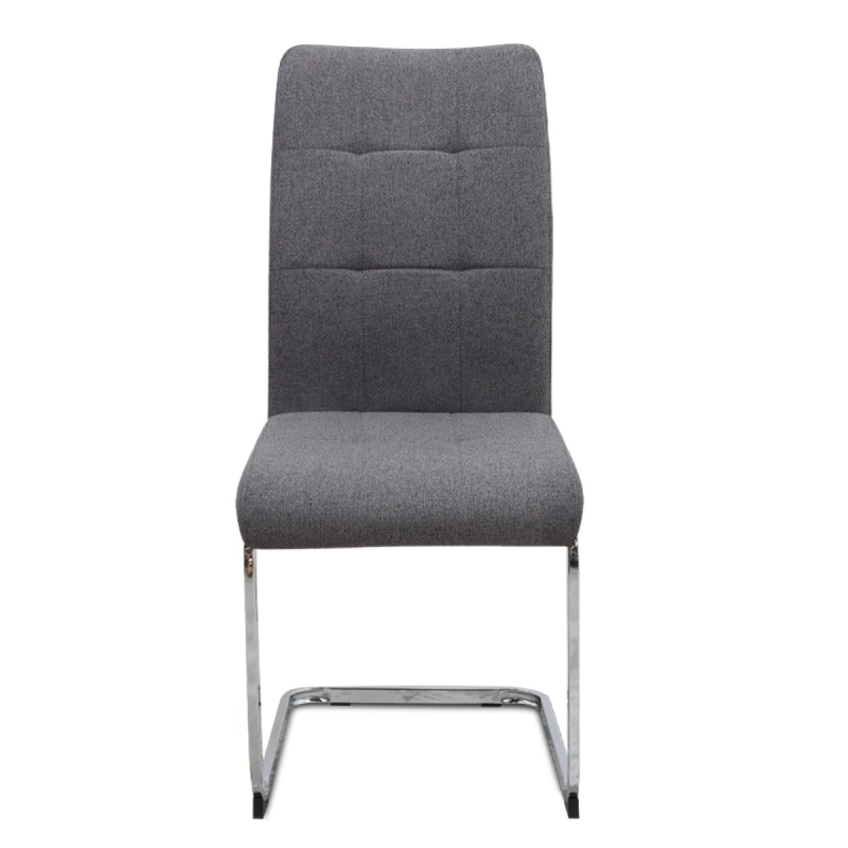 Καρέκλα τραπεζαρίας Laura Megapap γκρι ύφασμα - μεταλλική βάση χρωμίου 42x58x98εκ.