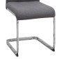Καρέκλα τραπεζαρίας Laura Megapap γκρι ύφασμα - μεταλλική βάση χρωμίου 42x58x98εκ.