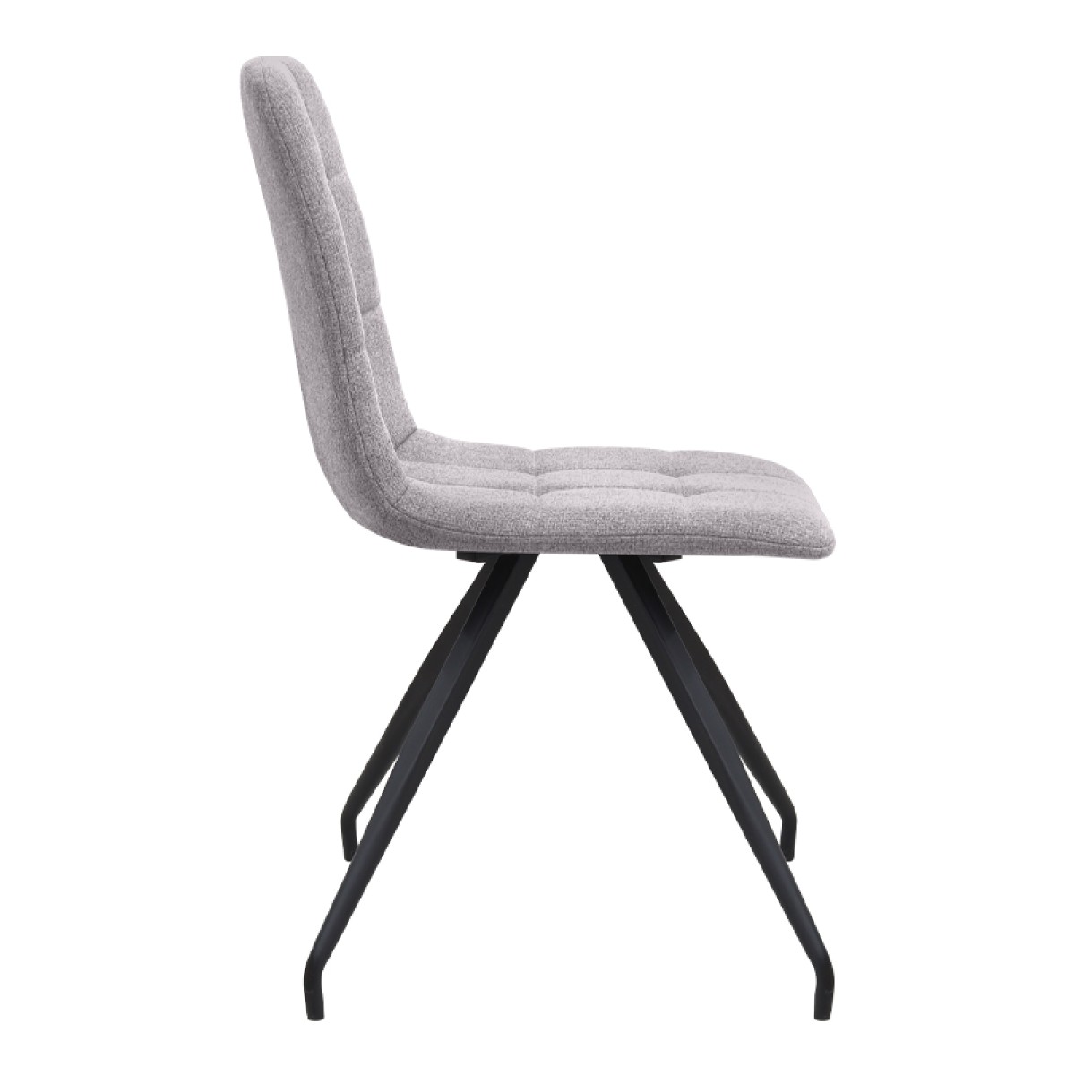 Καρέκλα τραπεζαρίας Bianca Megapap μπεζ ύφασμα - μεταλλικό μαύρο πόδι 43x56x84εκ.