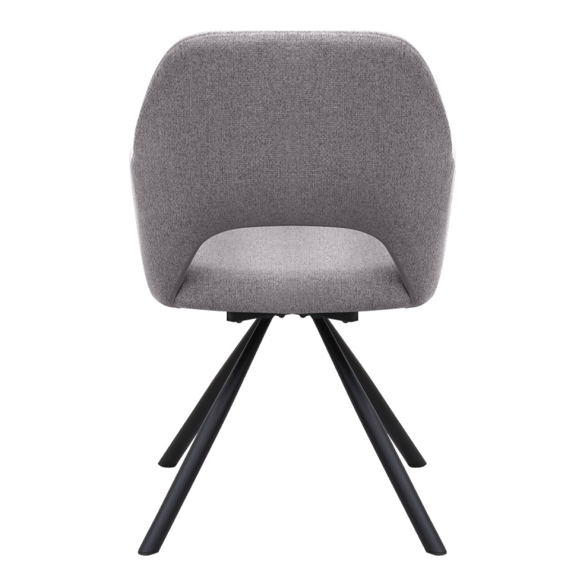 Πολυθρόνα τραπεζαρίας Gabriel Megapap μπεζ ύφασμα - μεταλλικό μαύρο πόδι 58x60x85εκ.