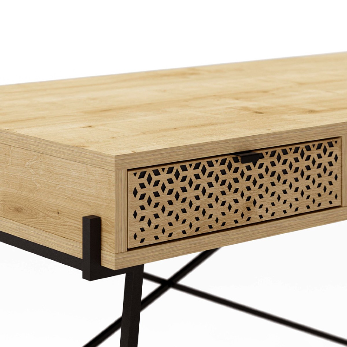 Γραφείο εργασίας Naive Megapap χρώμα sapphire oak 113,4x60x77,5εκ.