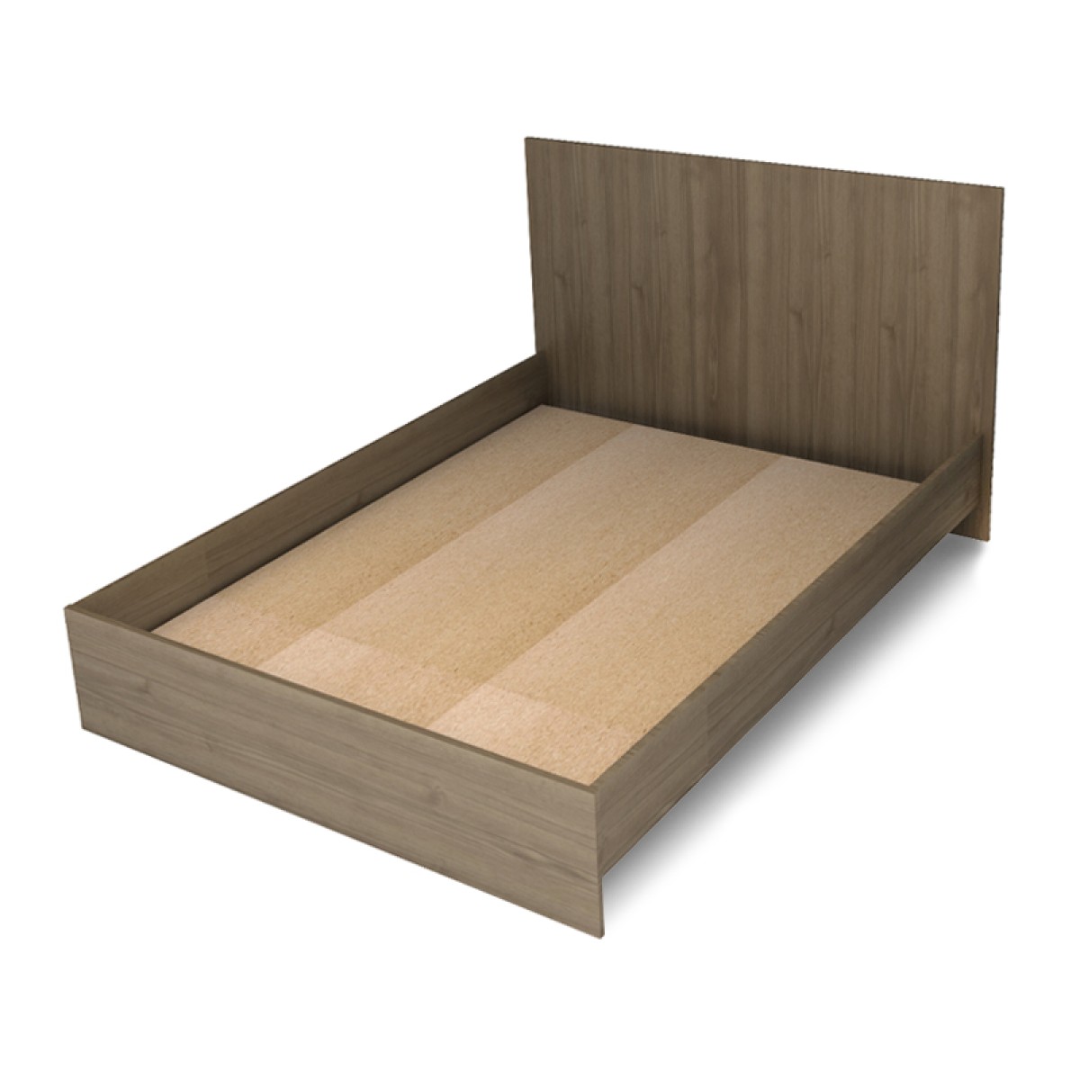 Κρεβάτι Troy Megapap χρώμα καρυδί 140x190εκ.