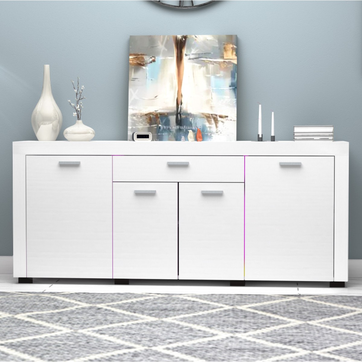 Μπουφές Joseph Megapap χρώμα λευκό 177x40x76εκ.