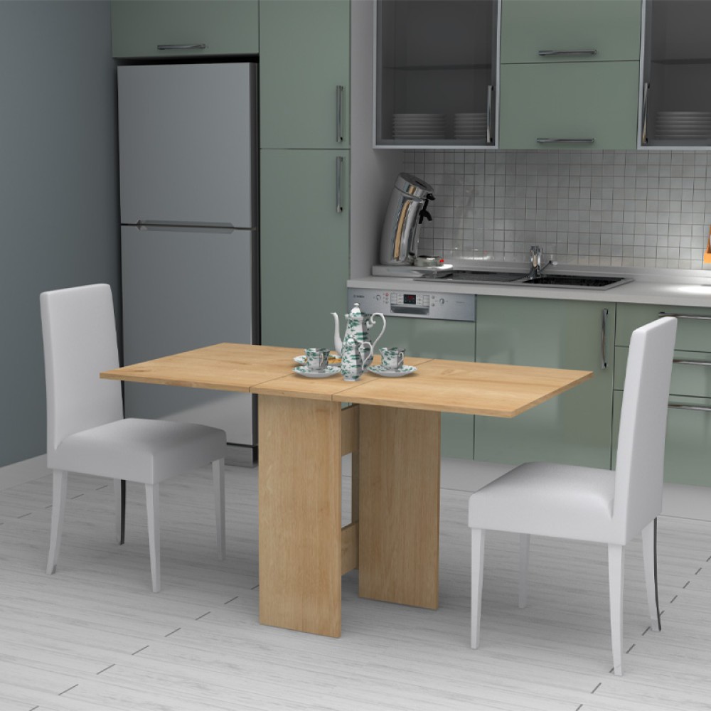 Τραπέζι Pepe Megapap επεκτεινόμενο χρώμα φυσικό οξιάς 28(56+56)x77x75εκ.