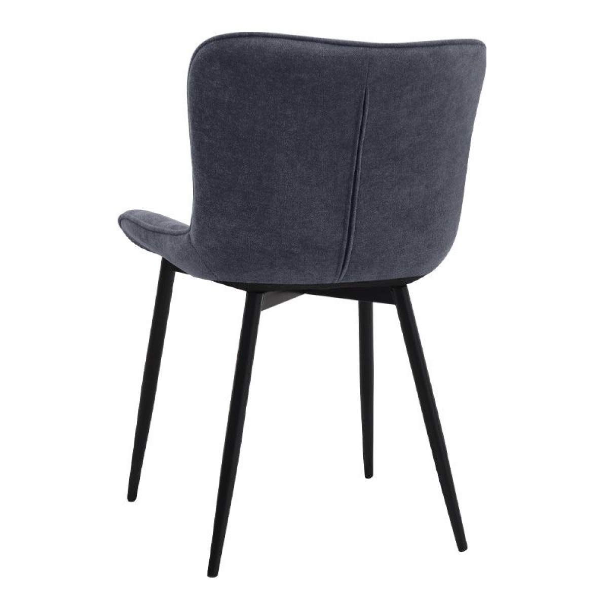 Σετ τραπεζαρία 5τμχ Roger - Chiara Megapap Mdf - ύφασμα χρώμα σκούρο γκρι σκυροδέματος - ανθρακί 120x70x75εκ.