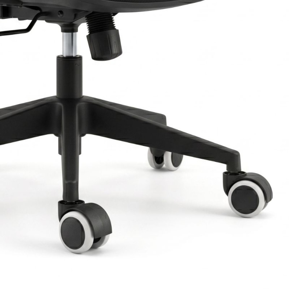 Ανταλλακτικά Ροδάκια Megapap για καρέκλες γραφείου σετ 5 τμχ χρώμα μαύρο - λευκό