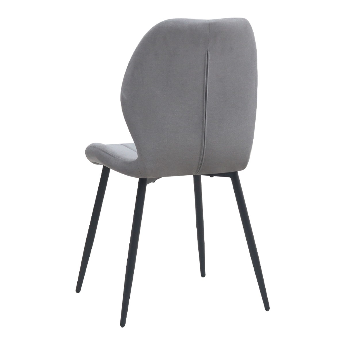Καρέκλα τραπεζαρίας Valena Megapap elephant grey ύφασμα - μεταλλικό μαύρο πόδι 48x58x87εκ.