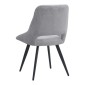 Καρέκλα τραπεζαρίας Firenze Megapap γκρι ύφασμα - μεταλλικό μαύρο πόδι 51x60x81εκ.