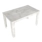 Τραπέζι Darlen Megapap χρώμα λευκό εφέ μαρμάρου 125x72x74εκ.