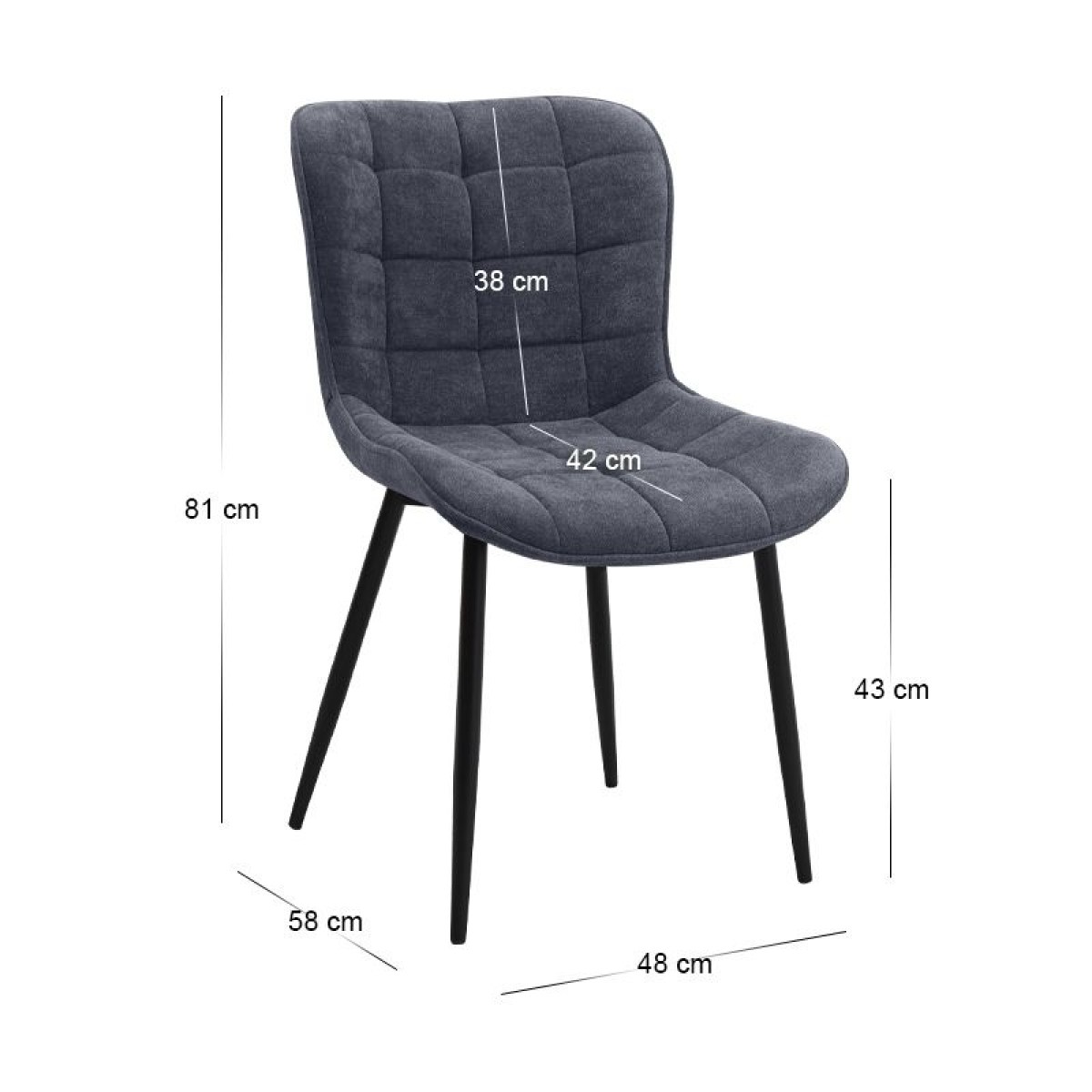 Σετ τραπεζαρία 5τμχ Rubes - Chiara Megapap χρώμα γκρι σκυροδέματος - ανθρακί Ø100x78εκ.