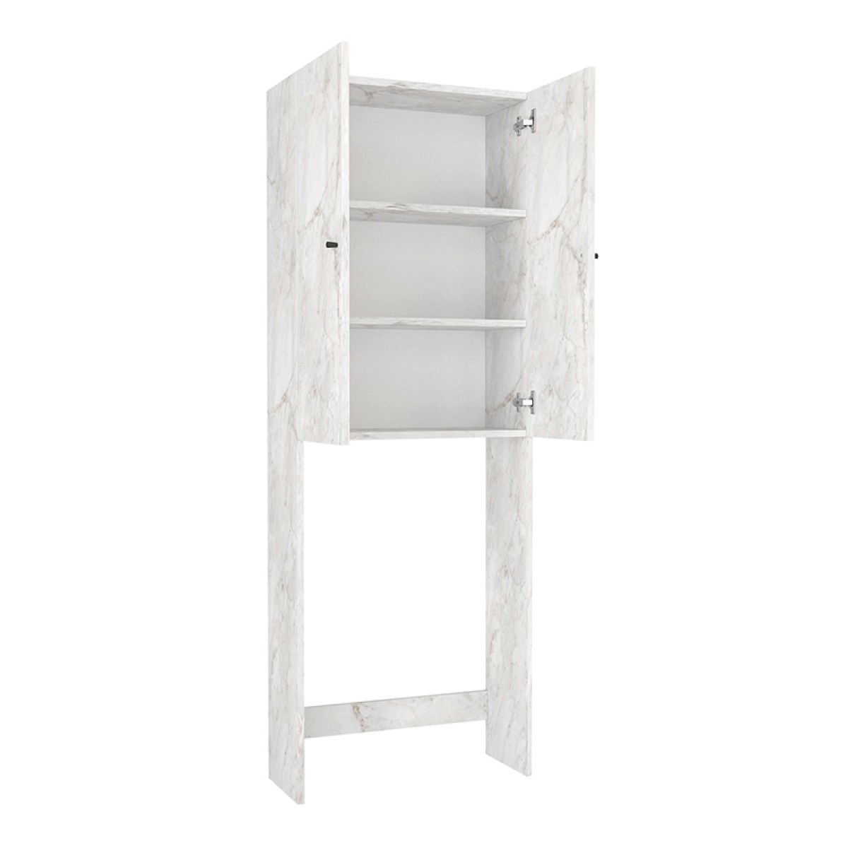 Έπιπλο πλυντηρίου Romme Megapap χρώμα λευκό εφέ μαρμάρου 65x27,1x180εκ.