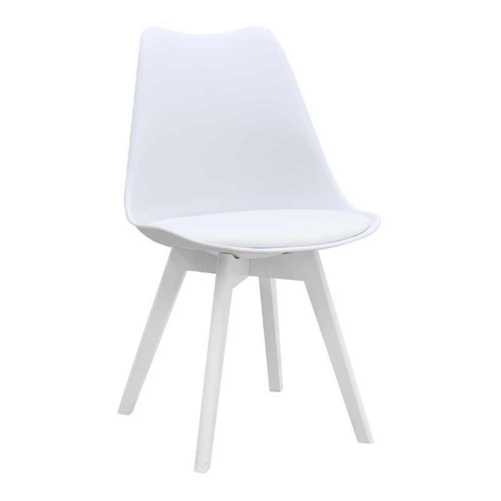 Σετ τραπεζαρία 5τμχ Darlen - Viva Megapap χρώμα sapphire oak - λευκό 125x72x74εκ.