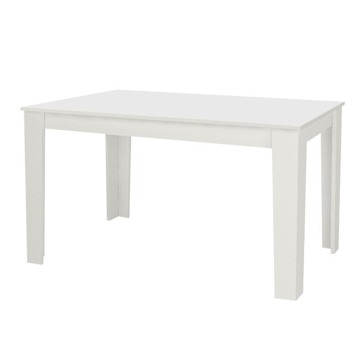 Σετ τραπεζαρία 5τμχ Darlen - Rosa Megapap χρώμα λευκό - μαύρο 125x72x74εκ.