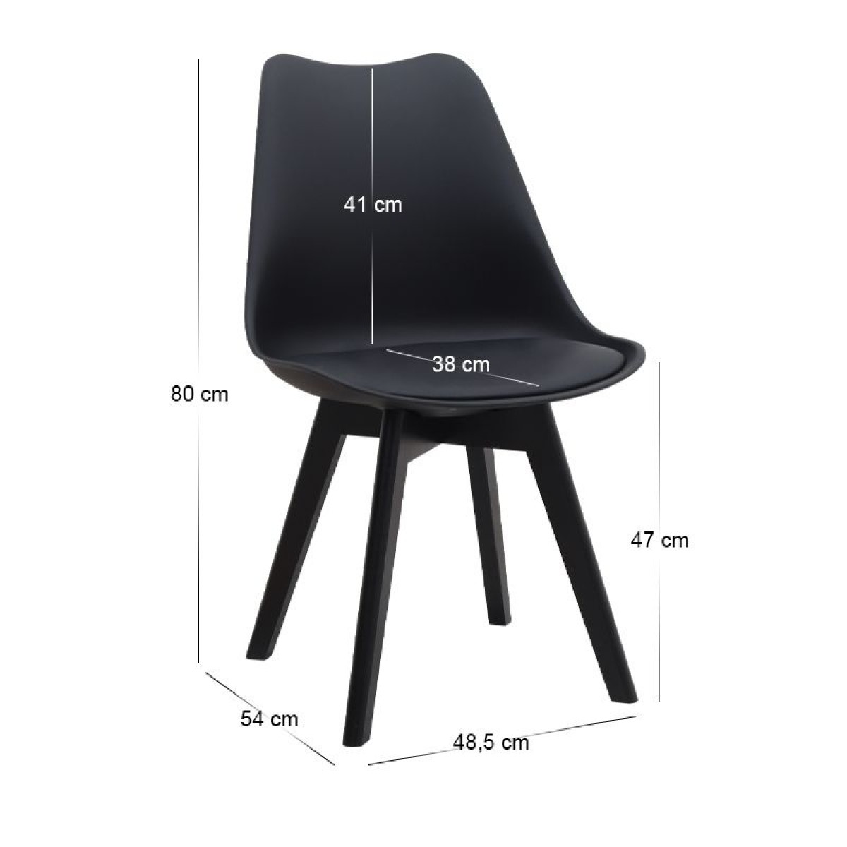 Σετ τραπεζαρία 5τμχ Darlen - Viva Megapap χρώμα sencron black - μαύρο 125x72x74εκ.