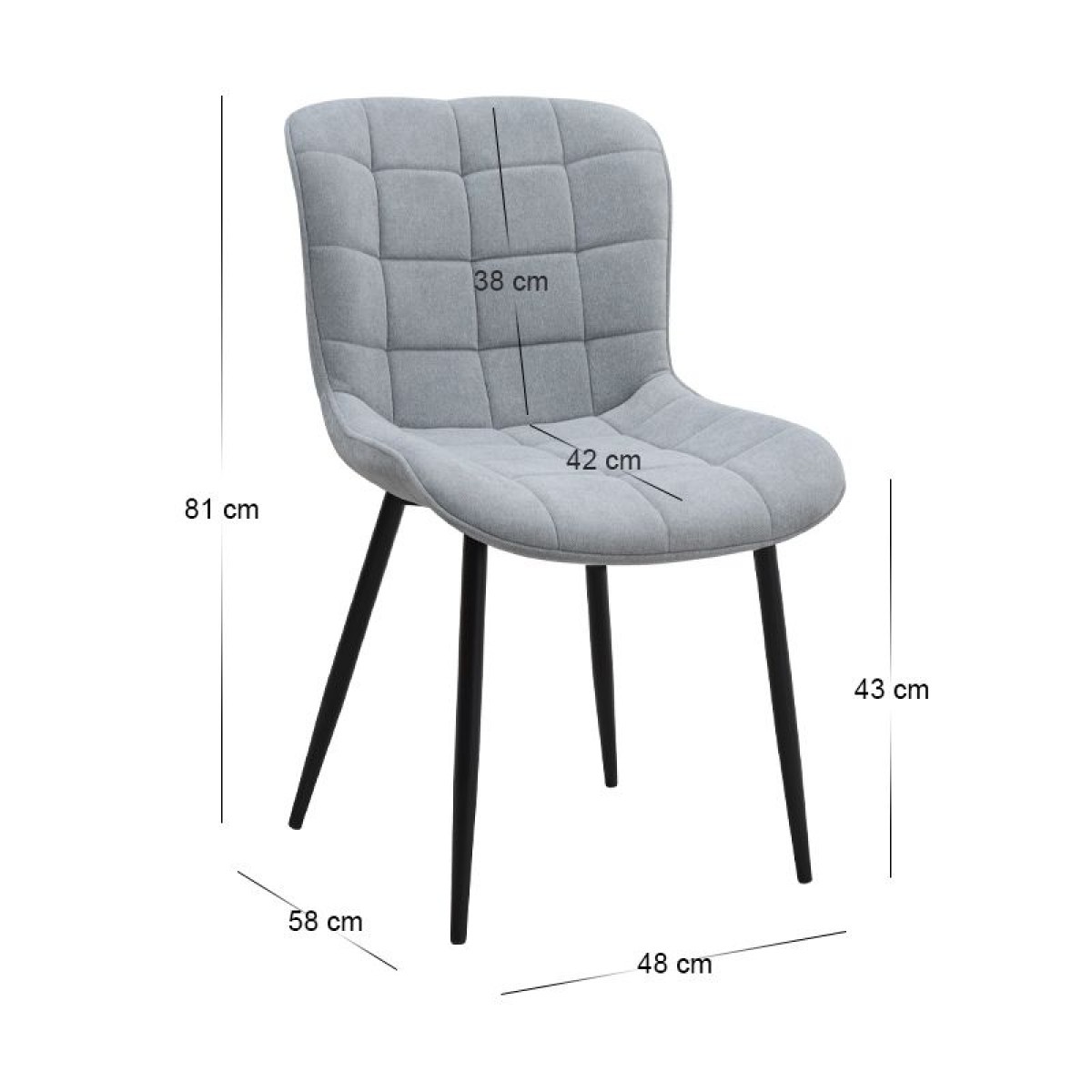 Σετ τραπεζαρία 5τμχ Darlen - Chiara Megapap χρώμα sencron black - γκρι 125x72x74εκ.