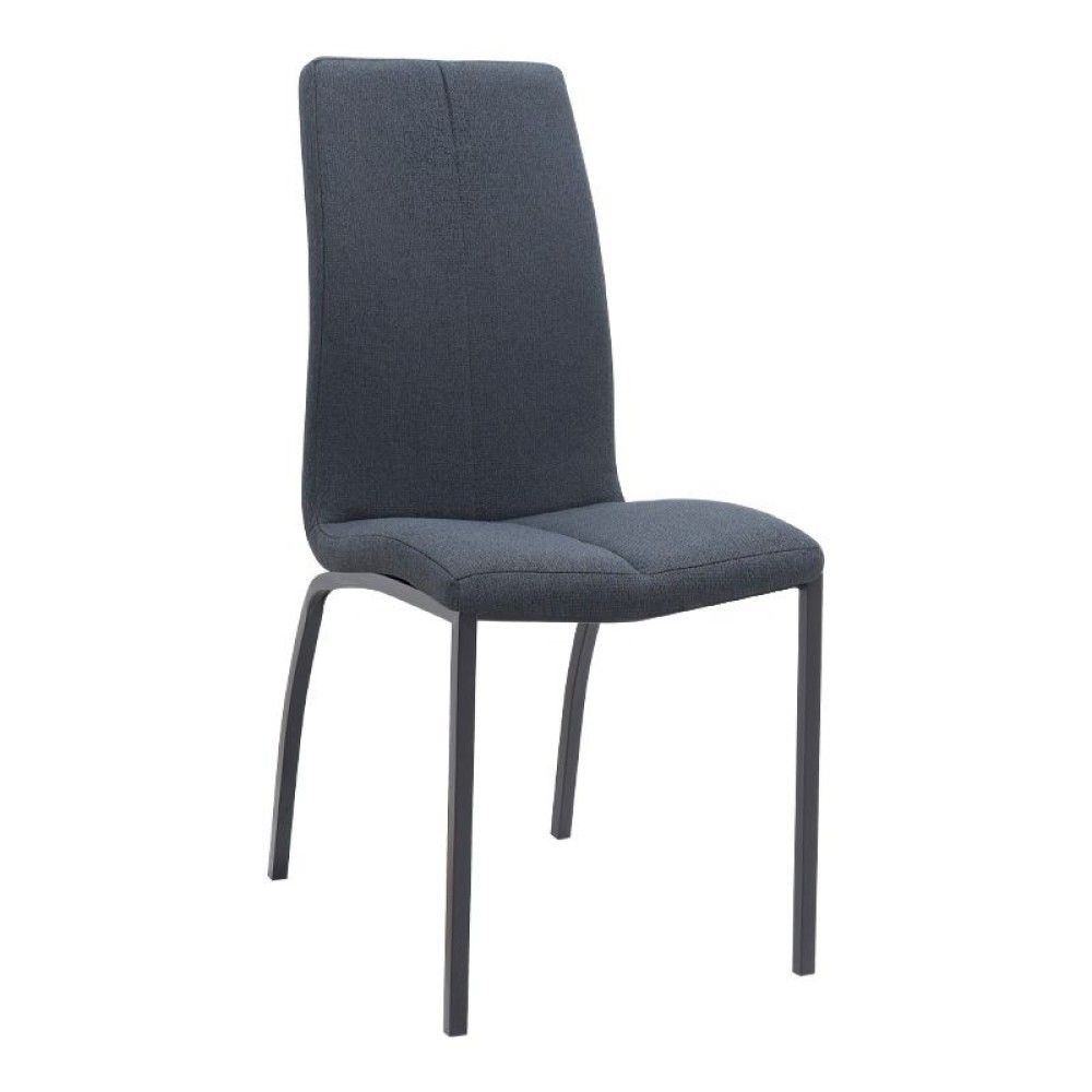 Σετ τραπεζαρία 5τμχ Darlen - Fina Megapap χρώμα λευκό εφέ μαρμάρου - ανθρακί 125x72x74εκ.