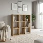 Βιβλιοθήκη Cube Megapap χρώμα sapphire oak 90x30x90εκ.