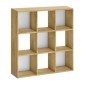 Βιβλιοθήκη Cube Megapap χρώμα sapphire oak 90x30x90εκ.