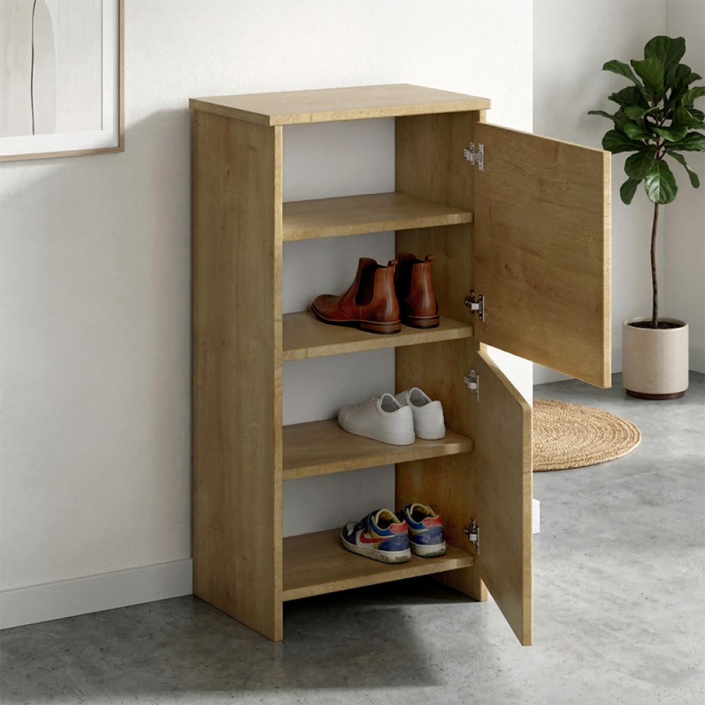 Παπουτσοθήκη Port Megapap χρώμα sapphire oak 48x31x92εκ.