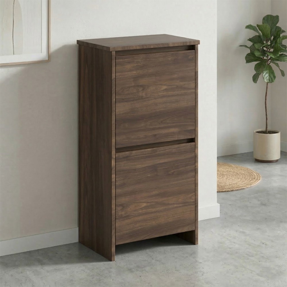 Παπουτσοθήκη Port Megapap χρώμα καρυδί 48x31x92εκ.