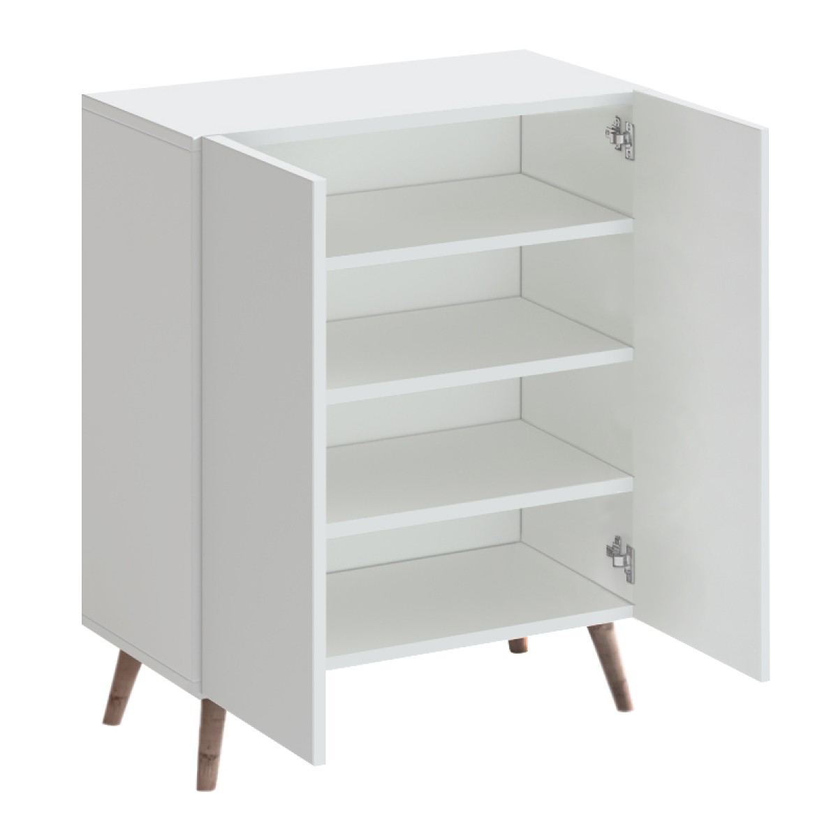 Παπουτσοθήκη Luce Megapap χρώμα λευκό 70x35x85εκ.