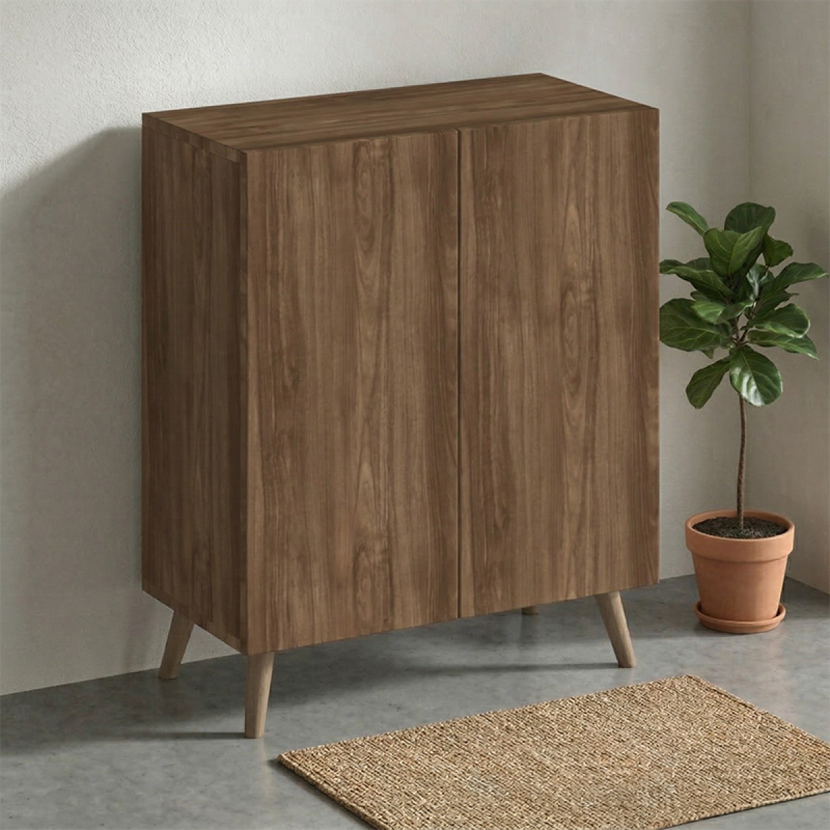 Παπουτσοθήκη Luce Megapap χρώμα καρυδί 70x35x85εκ.