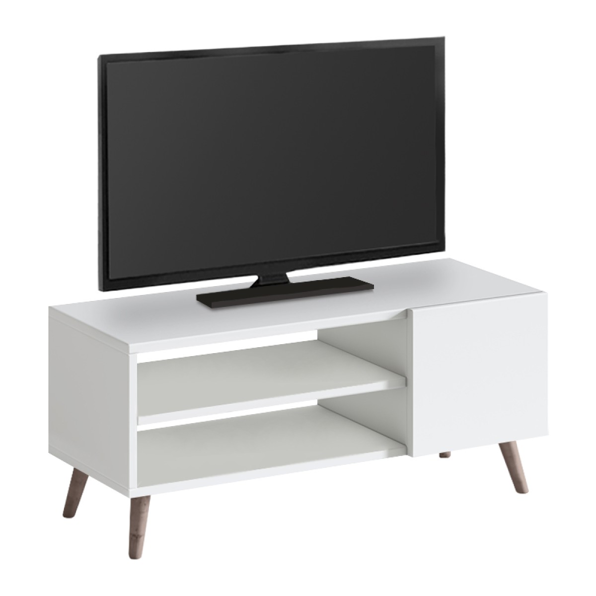 Έπιπλο τηλεόρασης Parma Megapap χρώμα λευκό 90x30x40εκ.